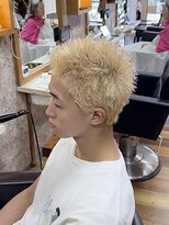 イエローコーン 金沢文庫店(YELLOW CORN) 抜きっぱなしブロンド×スパイキーショート