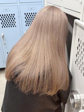 サンク 原宿 表参道(cinq) ヘーゼルベージュピンクベージュホワイトベージュ長めボブ韓国