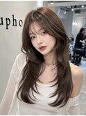 ◎レイヤーカット×ミルクベージュ×ロングウルフ