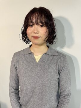 マール 矢場町(MARL) ボブパーマ×ボルドーカラー