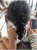 編み込みスタイル
