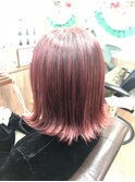 【外はねボブ】キュートなチェリーピンク