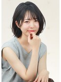大人可愛い☆無造作カール♪暗髪×ふんわりエアリーボブ