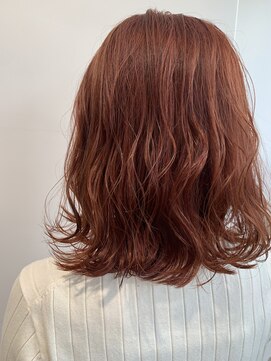 リアン(Lien) Lien☆アプリコットオレンジ×耳かけボブ×ダブルカラー