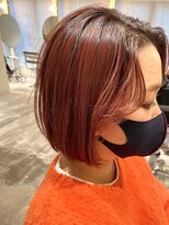 ストレータ バイ マリオ(Strata by mario)&nbsp;<宮本>オレンジピンク×ミニボブ