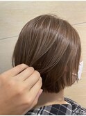 きれいめショート/かきあげバング/愛されベージュカラー