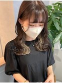 大人可愛いコントラストインナーカラー