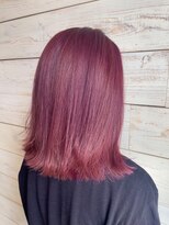 ベルクープス 天王寺店(Belle Coupes) 【BelleCoupes】切りっぱなしボブ 外ハネ ラベンダーピンク
