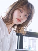 カジュアルボブ_グレージュカラーボブウルフ_58703