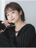 暗髪×ボブ×シースルーバング×オーガニックヘア