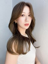 アイティー バイ アルバム 中野店(IT by ALBUM)&nbsp;韓国ヘア_斜めバンググレージュカラーシルキーベージュ_59302