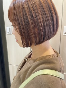ラ ファブリック 草加(LA FABRIQUE) ミニボブ　ぱつっとボブ　オレンジブラウン　草加ボブ