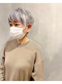 【Lateliercontent MIHO】グレイヘアショート　束感マッシュ