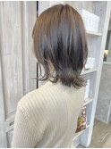 福山Caaryモテ髪夏先取りくびれミディアムボブシルキーベージュ
