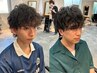 【佐久間指名限定】メンズ韓国カット+韓国アイドル風シャドウパーマ￥12450