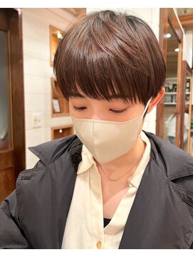 ラレイ ハラジュク(Lalei harajuku) 《ささき》マッシュショート/赤み消しカラー/ブリーチなしカラー