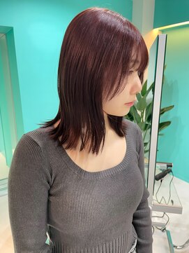 ユー イケブクロ(u Ikebukuro) レイヤー/ミディアム/ボルドーカラー/ブリーチなし