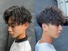 メンズカット+スパイラルパーマ￥9480