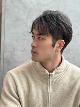 ロンドアンメゾン 原宿(Lond un Maison.) 韓国マッシュブルーブラックメンズカットダウンパーマ