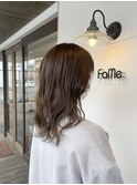 ウェーブ巻き×フォギーベージュ