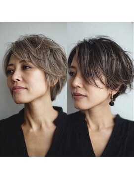 ハーツ(Heart's) 白髪ぼかしハイライト似合わせショート