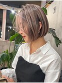 大人可愛いバレイヤージュボブ
