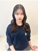 レイヤーカット/顔まわりカット/グレージュ