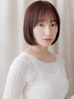 カバーヘア ブリス 川口(COVER HAIR bliss)&nbsp;グレーブラウン姫カットレイヤー切りっぱなしボブY川口20代30代