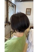 ショートボブ×アッシュベージュ×髪質改善×白髪ぼかし