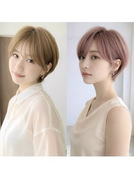 ゲイン(Gain)の写真/ショートカット×ダブルカラーの相性抜群♪乾かすだけでキマるスタイルへ☆覚王山/本山/今池から多数ご来店