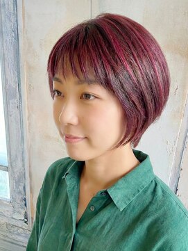 エノア 東京(ENORE) 大人女性に人気◎ピンクの白髪ぼかしハイライト