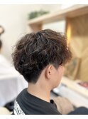波巻きパーマ