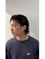 アカリワークスセカンド(AKARI WORKS 2nd)&nbsp;濡れ感を活かしたミディアムレングスのバックウェーブスタイル