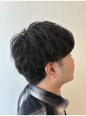 マッシュ×ルーズパーマ