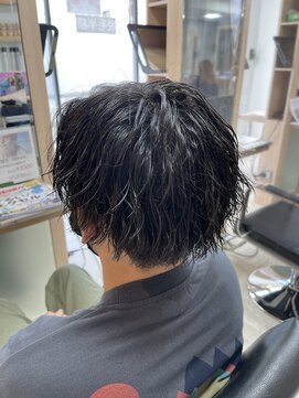 ロンド レグリーズ 立川(Lond leglise) men's/メンズツイストスパイラルパーマ/ナチュラルアップバング