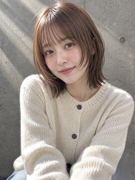 ノア 三宮店(NOA) 【NOA】韓国風レイヤーボブ×シースルーバング×ブラウンカラー