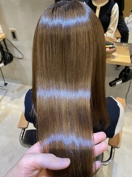 ジーナ セントラル銀座(Zina) セシルカットフリンジウェーブ×大人かわいい前髪ココアブラウン