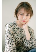 【くびれヘアで大人ガーリー】ニュアンスカールボブルフ