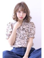 オーロ 緑地公園店(ORO)&nbsp;ことりベージュローライト大人かわいい小顔スリークボブ大人ボブ