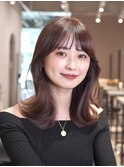 【Unami】池田　大人ミディアム『上品な顔まわり×くびれヘア』