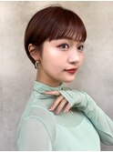 短くても女の子らしい!耳出しマッシュショート#斜めバング
