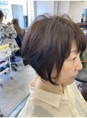 癖毛あり丸みショートボブ♪