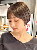 30代40代50代　大人女性/前髪ありショートボブ/ショートヘアUP