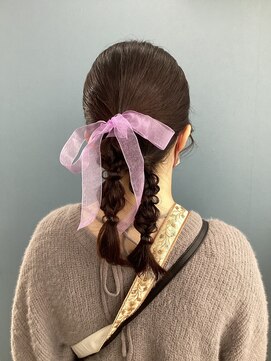 キープス(Keeps) リボンツインテールアレンジ