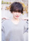 大人かわいい前髪セシルカットココアブラウンフリンジウェーブ