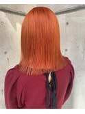 切りっぱなしボブ エアリーロング 美髪 ピンクブラウン