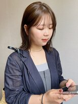 アム(amu)&nbsp;オリーブベージュ/ブリーチなし/ニュアンスカラー/ぷつっとボブ