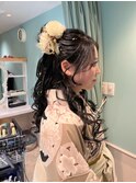 おだんごハーフアップ
