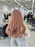 大人気ピンクベージュ　艶カラーブリーチカラーハイトーン中津