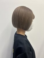 アチーブティルスマートサロン 豊川末広通店(achieve till Smart Salon)&nbsp;大人可愛い透け感ハイトーンダブルカラーペールベージュボブ